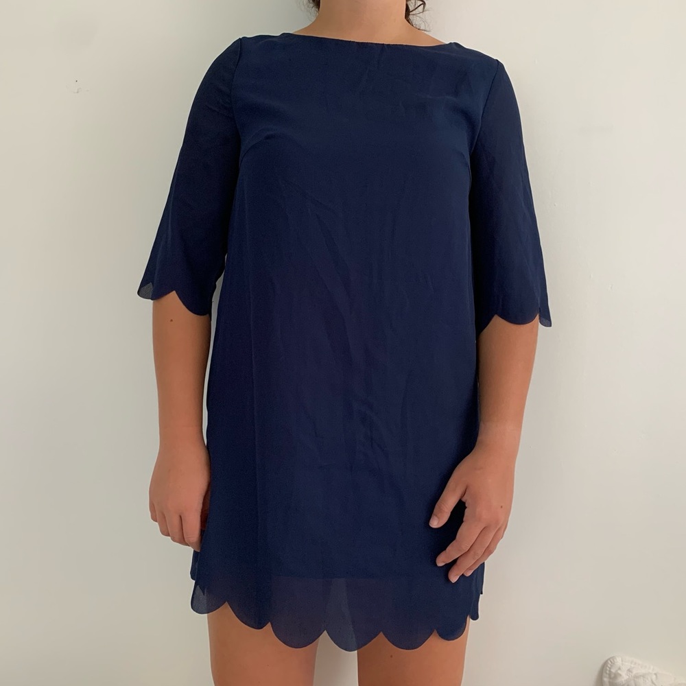 Tobi scalloped shift dress
